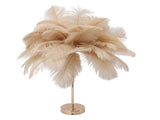 Decorative Table Lamp 30PCS Feathers USB Rechargeable Light Touch Control Desk Light Built in V1294-YM0901-3119230088515