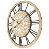 XL Carved Industro Hamptons Wall Clock 60cm V637-11741CLK