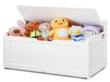 Kids Toy Storage Bench Wooden Toy Box Chest 32.68 x 17.91 x 24.02" White V952-XTETCWDYHLBC1UNIRV0