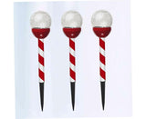 3 Pcs Christmas Solar Candy Lights Candy Cane Lights Outdoor Candy Pathway Markers adornos navideos V1263-JX-1633