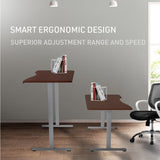 FORTIA Sit To Stand Up Standing Desk, 150x68cm, 72-118cm Electric Height Adjustable, Ergonomically V219-ADKASTFO5WLSA