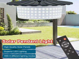 Solar Pendant Light Water Resistant LED Shed Light 5 Light Modes Motion Sensor Timer Pendant Lamp V1294-YM0901-LMH00376
