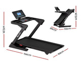 Everfit 500mm Wide Belt Treadmill 30% Auto Incline Foldable Treadmills for Home with LED Lights TMILL-500-AUTO