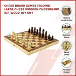 Chess Board Games Folding Large Chess Wooden Chessboard Set Wood Toy Gift V63-835571