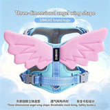 3D Angel and Devil Wing Harness and Leash Set for Cats and Dogs, Escape-Proof No-Pull Walking Vest V1341-ZY-HTPSQ2DB-BLUEHARNESSLEASHSET-L