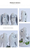 Solar Resin Praying Angel Garden Light - Outdoor Waterproof Angel Statue with Warm Solar Lantern, V888-ELOSUNG55520