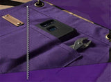 Chef and BBQ Apron - Canvas, Stainless Steel Hardware - Cross Back StrapsPurple, with only one V1192-AZ-W-3387