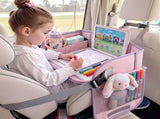 Keezi Kids Travel Tray Car Seat Lap Desk Portable Car Desk Organiser for Car & Airplane Pink KTT-44-PK