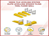1000 Pack Tile Levelling System Clips Floor And Wall Tiling Spacers For Accurate Tile Alignment V63-839361