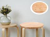 WHAMVOX Beige Wooden Bar Stool Replacement Seat for Daily Use Easy to Clean Home Decor 14.0 Inches V1189-WXFWAL-20260326-02304