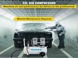 Air Compressor 6.6 Gallon, Portable Air Compressor 1 HP, Oil Free Air Compressor Steel Tank 750W, V952-WSKYJ750-25L00001V3