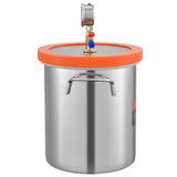 5 Gallon Vacuum Upgraded Tempered Glass Lid Vacuum Degassing 304 Stainless Steel V952-JSZKTJS5GALLH3CGUV0