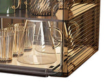 Cup Storage Rack Dustproof Stackable Plastic Clear Cup Organizer Box for Cabinet Desktop Medium V1294-YM0710-3117230285711