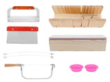 9PCS/Set 1200ml Silicone Soap Molds Kit Wood Bread Cutter DIY Soap Making Cutting Tool V1294-YM0901-3118210069211