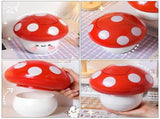 Red Decorative Mushroom Trash Bucket, , Multi-Use, 3Pcs V1366-AZ2-W-13543