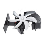 Heat Powered Stove Fan 7 Blade Moon Model Silent Operation Circulating Warm Air Highly Efficient Log V1294-YM0706-3114230120113