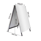 Black Powder Coated Steel A-Board Sign 60X90cm V337-A6090