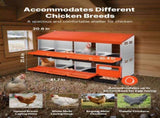 2 Tiers Chicken Nesting Boxes, 8 Compartments, Metal Egg Laying Boxes with Protective Collection V952-JSCDX3045INCK7SDC002V0