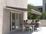Motorised Outdoor Folding Arm Awning Retractable Sunshade Canopy Grey 5.0m x 3.0m V63-842911