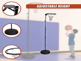 Netball Ring with Stand Portable Pole Height Adjustable V63-798747