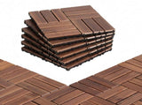 Gardeon 27PCS Wood Deck Tiles 30x30cm Interlocking Floor Tiles Pine Brown GD-WT-CR-27PCS-BR