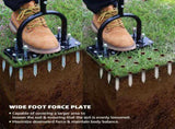 Lawn Aerator, Automatic Dirt and Leaf Clean Design, Heavy Duty Manual Lawn Aerator Tool with 15 Iron V1107-119-66647