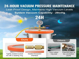 5 Gallon Vacuum Upgraded Tempered Glass Lid Vacuum Degassing 304 Stainless Steel V952-JSZKTJS5GALLH3CGUV0