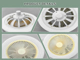 Socket Ceiling Fan with Light & Remote Control - Dimmable Fan Light Bulb Ceiling Fan for RV, Small V1192-AZ-W-10714