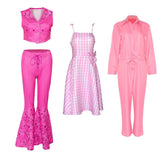 Barbie Jumpsuit Costume Light Pink, Size S for Halloween Cosplay V1237-ZY-506-0862
