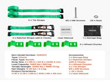 Wheel Chock Tie-Down Kit, Chock-Style Trailer Tie Down Strap, Car Tie Down Kit with Buckle, Break V952-CLJGTJ2LDXKKG5GOH001V0