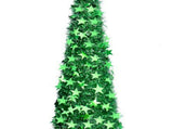 Xmas Tree PVC Star Glitter Festive Foldable Xmas Tree Figurine Decoration for Home Hotel Green V1294-YM0901-3115240111912