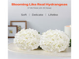 Artificial Flowers, 105 pcs Real Looking White Silk Fake Hydrangea Bulk, White Faux Bridal Shower V952-RZXQBS105PCSKMGDN001V0