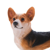 Dog Statue Vivid Cute Style Small Compact Resin Material Corgi Ornament for Gardens Indoor Desks V1294-YM0717-3111220225012