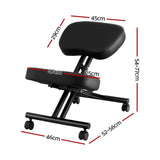 Artiss Kneeling Chair Ergonomic Office Chairs Home Knee Seat Posture Stretch Rest KCHAIR-PU-BK
