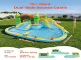 Inflatable Bounce House, 3.82 x 3.98 x 1.97 m Inflatable Bounce House Water Slide, Bouncer Castle V952-CQCBKWSLXSCXQDNIX001V3
