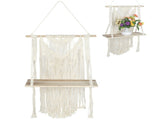 Hand Knitting Wall Hanging Shelf Organizer Rope Plant Pot Holder for Home Decoration V1294-YM0901-3111200210811