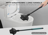 Toilet Brush and Plunger Set with Semi-Hidden Holder, Heavy-Duty Bowl Brush and Toilet Plunger for V1189-LC-AMZ-00161