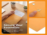 100Pcs Paper Mailing Envelopes with Metal Clasp for Office Document Organization V1369-AZ3-W-13227