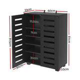 Artiss Shoe Rack Storage Cabinet 20 Pairs 5-tier Black Alster FUR-W-SHOE-LVD02-BK