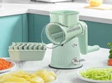 Multi-Function Rotary Vegetable Slicer & Grater - 5 Blade Types with Storage V888-ELOSUNG25746