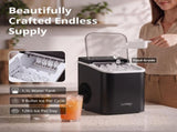 LUVIMO 12kg Ice Maker Machine Full Open Cover Deep Clean - Black IM-ZB-J-12OPEN-BK