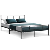 Artiss Bed Frame Queen Metal Bed Frames SOL MBED-C-SOL-Q-BK