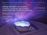 Seashell Starry Sky Projector Lamp with Dynamic Water Ripple Aurora Effect, ABS-PC Decorative Night V1341-ZY-CKWED87E-WHITE