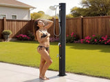 40L Solar Heated Shower, 205cm Showerhead Height Outdoor Shower, with Handheld & Foot Faucet, Hot & V952-TYNLYQHSPVCL8QSDL001V0