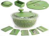Salad Spinner Large, Vegetables Wash Bowl, Fruits & Herb Lettuce Dryer with 5 Blade Slicer Egg Yolk V1258-DP02-C-1394