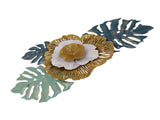 Iron Flower Wall Hanging Blue Modern Beautiful Metal Floral Wall Art Decor for Living Room Bedroom V1294-YM0706-3115230081211