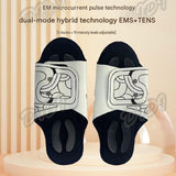 EMS Foot Massager Slippers - 8 Modes, 19 Intensity Levels, Microcurrent Technology, Adjustable Fit, V888-ELOSUNG56466