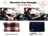 Ramesses Electric heated Car Snuggle 110 x 150 cm Red Checkered V442-KIT-THROW-CARSNUGGLE-REDCHECKERED-RE