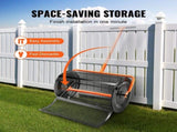 Compost Spreader, 24.4-25.6" Height Adjustable Handle, 24" Wide, Lawn and Garden Peat Moss Roller V952-GTSBJH224INCH29UKV0