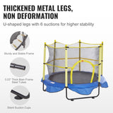 5FT Trampoline for Kids, 60" Indoor Outdoor Trampoline with Safety Enclosure Net, Basketball Hoop V952-DWYXBC5YCDWYPRW3SV0